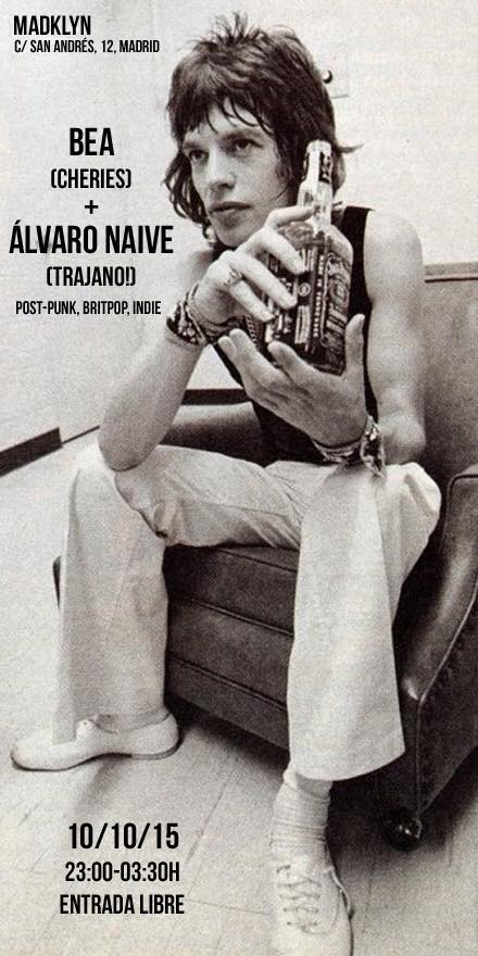 Hoy sábado a las 23h, #djset @Madklyn: @my_sweet_lord (<a href="/cheriesdjs/">Cheries djs</a>) y @alvaronaive (@trajanoband). #Malasaña #Madrid