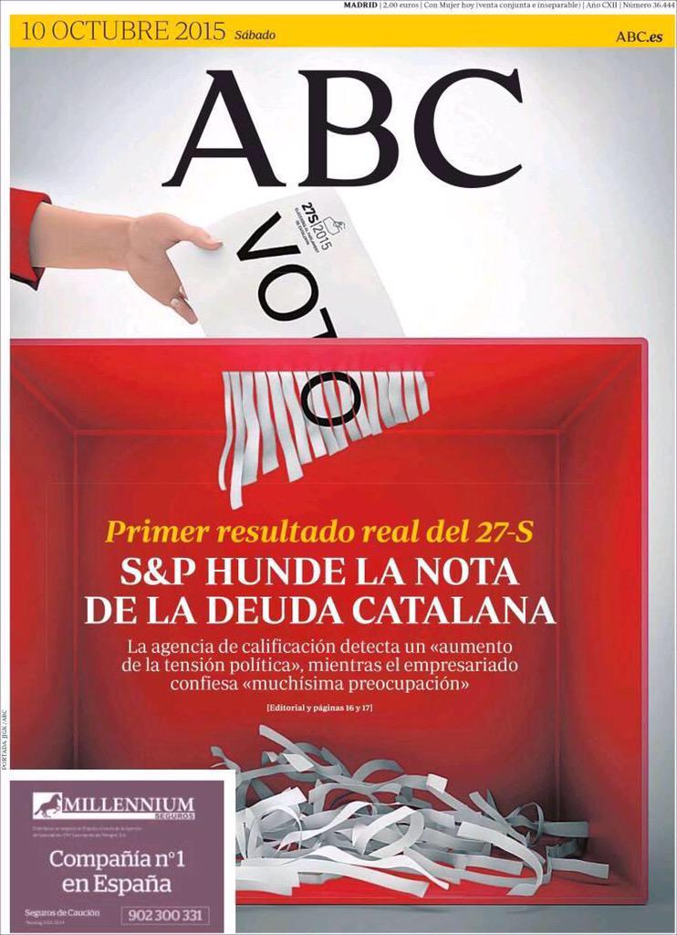 ModernetdeMerda's tweet photo. Una democràcia es consolida fortament quan la premsa que ha viscut de la dictadura comença a triturar vots lliures. http://t.co/Ck97CQ3tsj
