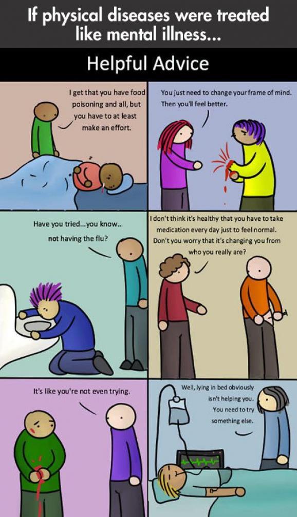 suerose's tweet photo. Don't be that person. Mental illnesses are real and nothing to joke about. #WorldMentalHealthDay http://t.co/JboZUHOXc1