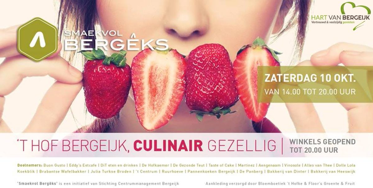 lekker lang shoppen tijdens Smakvol Bergeks #centrumbergeijk