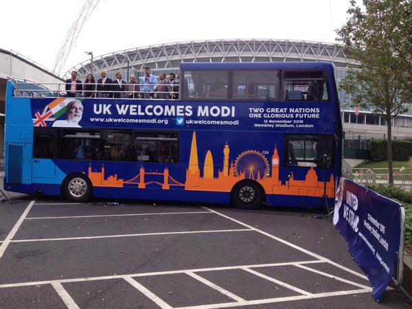 Myselfkp's tweet image. Good News From UK ! Unveiled! #ModiExpress Bus By @UKWelcomesModi .
&quot; Two Great Nation - One Glorious Future &quot;