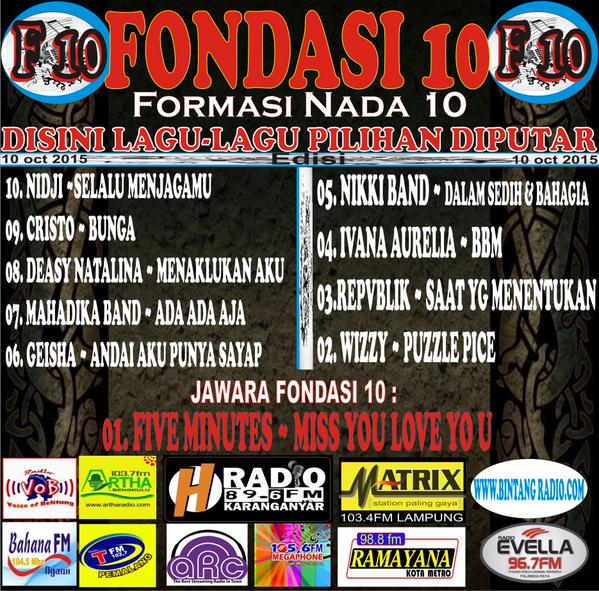 bahana_ngawi's tweet photo. #ADA KUISNYA LOH SIMAK #FONDASI10 18-19 PARTNER @bahana_ngawi @matrixfmlampung @fm_ramayana @megaphonefm @EvellaFm http://t.co/PcHh8oqY2K