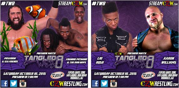StreamCZW's tweet image. .@combatzone's #TW8 pre-show is scheduled to start at 7 PM TONIGHT! Matches to be aired later on @StreamCZW! #CZW