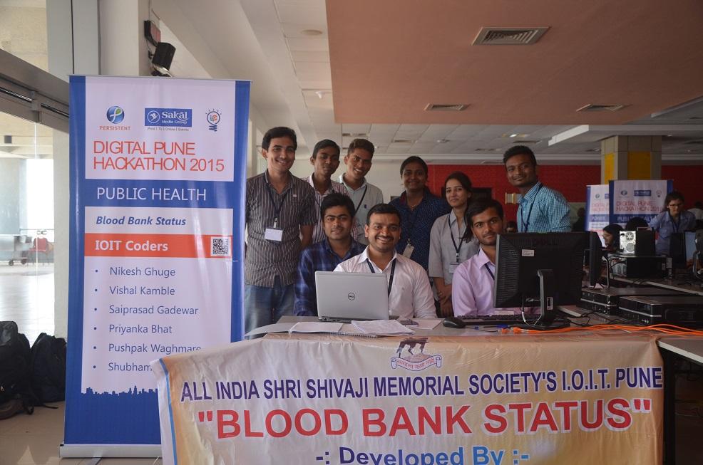 Persistentsys's tweet photo. Team IoIT Coders - Making Blood Donors available @ the right time &amp; right place. #DigitalPuneHackathon @SmartPune http://t.co/p7M9zezxYy