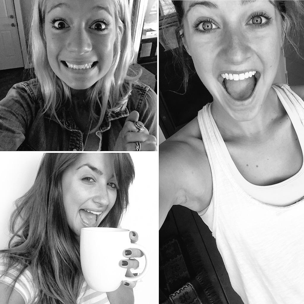 OfficialSisterC's tweet photo. 3 different places but same reaction to hearing we're #12 on @SXMTheHighway #hot45xm countdown!! OMGGG THANK U!!!🙊🙉🙈 http://t.co/z3MEOSKVxQ