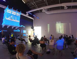 BelloniMarco's tweet photo. At 8 tonight @Davide_Rapp speaks about "Luci, Motore, Architettura" #MIARCH2015 http://t.co/C32aU1NhEZ