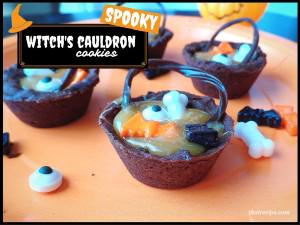 Fun Halloween cookie idea. Check out <a href="/thatrecipe/">That Recipe</a>'s Witch Cauldron cookies. bit.ly/1LxAYfR