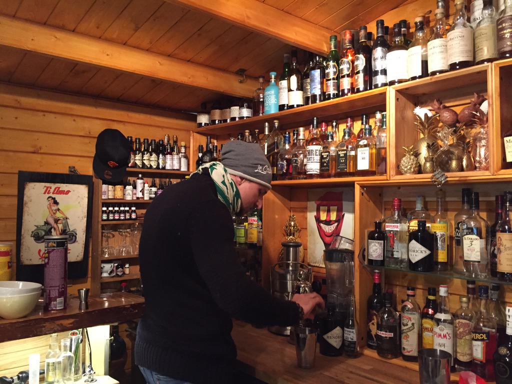 CocktailCabin's tweet photo. @LeCalbar doing a guest shift in the Cabin! http://t.co/tCcd7s8UuU