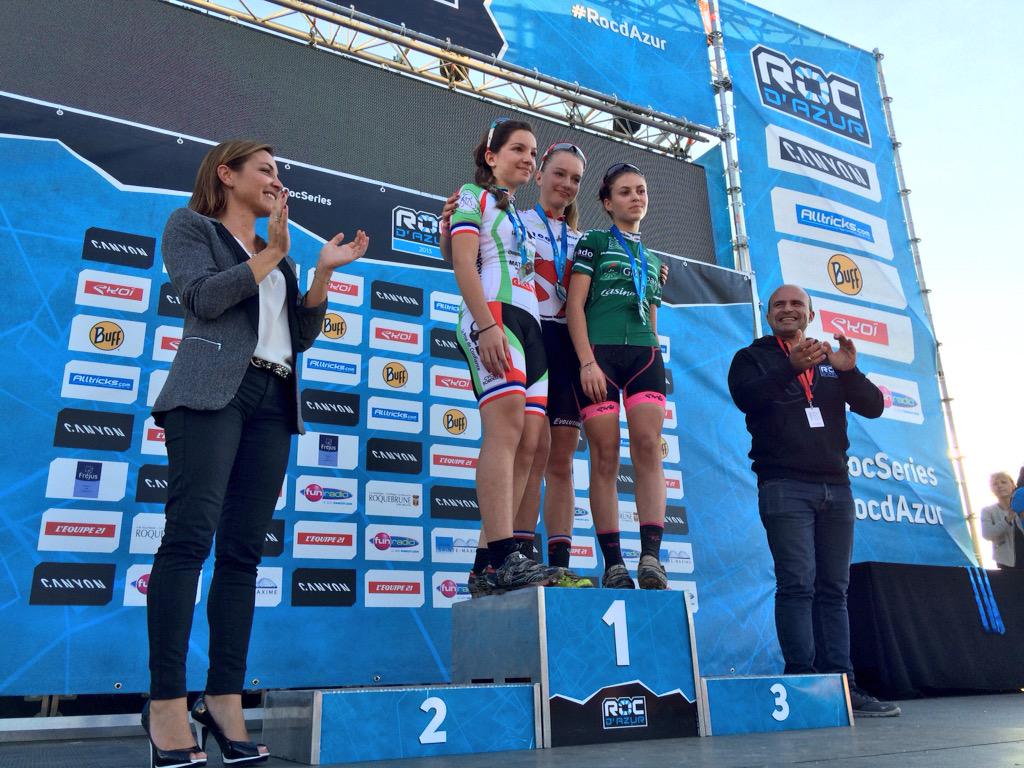 RocdAzur's tweet photo. KID ROC - 8KM - filles
1-Oceane HUSSON en 00:16:36 
2-Lucie MASOTTI en 00:16:45 
3-Marine ALLIONE en 00:16:55 http://t.co/E3VWzwqKwv