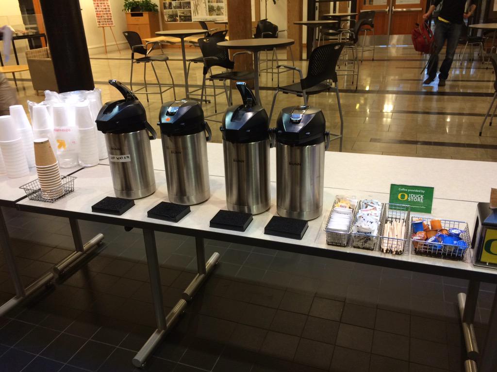 thursdayb's tweet image. It&apos;s true. Conferences run on coffee. #pydx