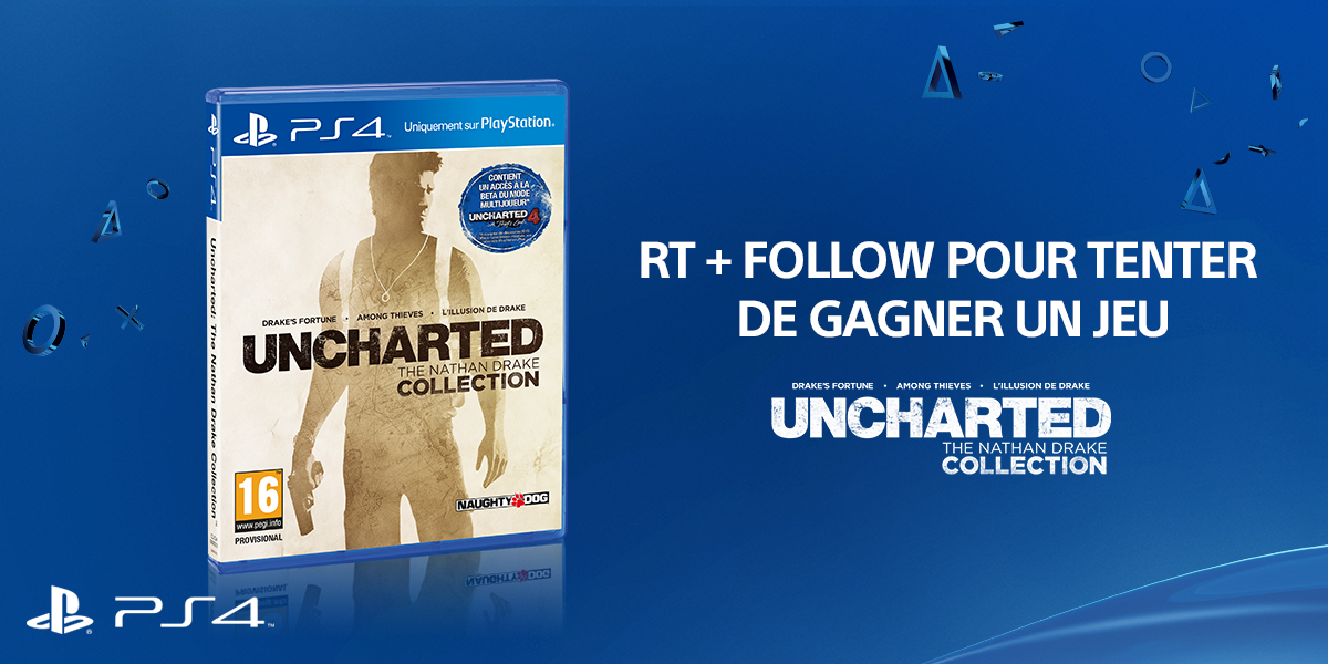 PlayStationFR's tweet photo. RT + Follow pour avoir une chance de partir à l'aventure avec Uncharted: The Nathan Drake Collection ! http://t.co/nzcw8bhBqz