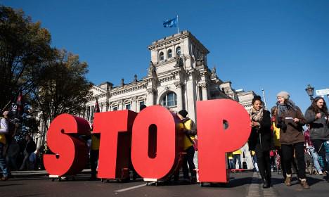 Big turn-out for Berlin anti-TTIP demonstration bit.ly/1LnPb3x