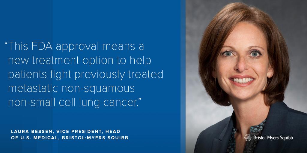 bmsnews's tweet photo. Our latest #FDA approval is meaningful in many ways. #LCSM http://t.co/LShK8mduen