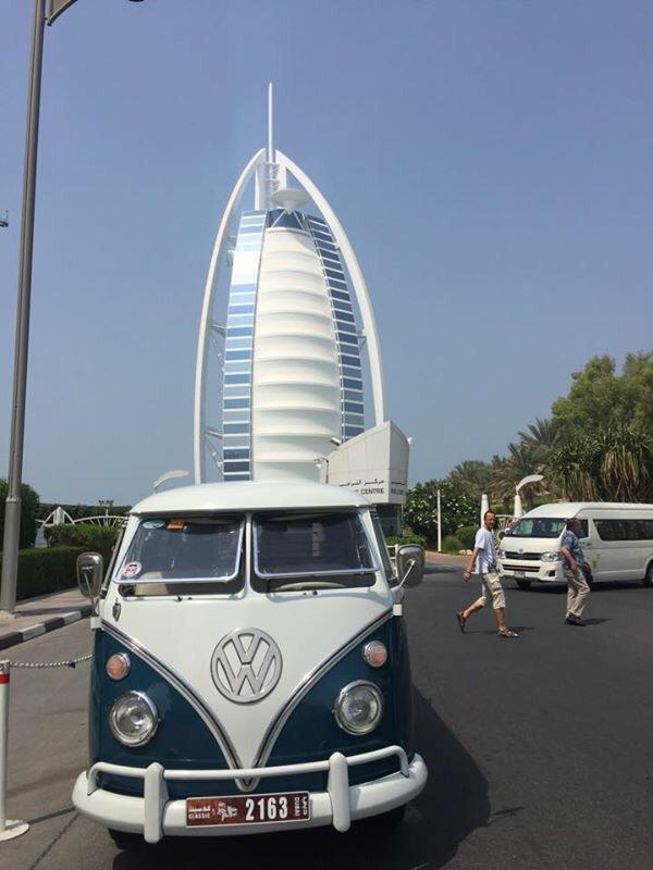 DeyMotors's tweet photo. A VW Bus we sent over to Dubai ... Looking good isn't it ! 😉 #VW #Campervan #Dubai #ClassicCars #Motortrade http://t.co/fNzL13JQfU