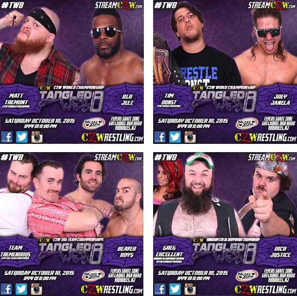 StreamCZW's tweet image. All @combatzone championships are on the line TONIGHT at #TW8 live on @StreamCZW! Who will go home with #CZW gold?