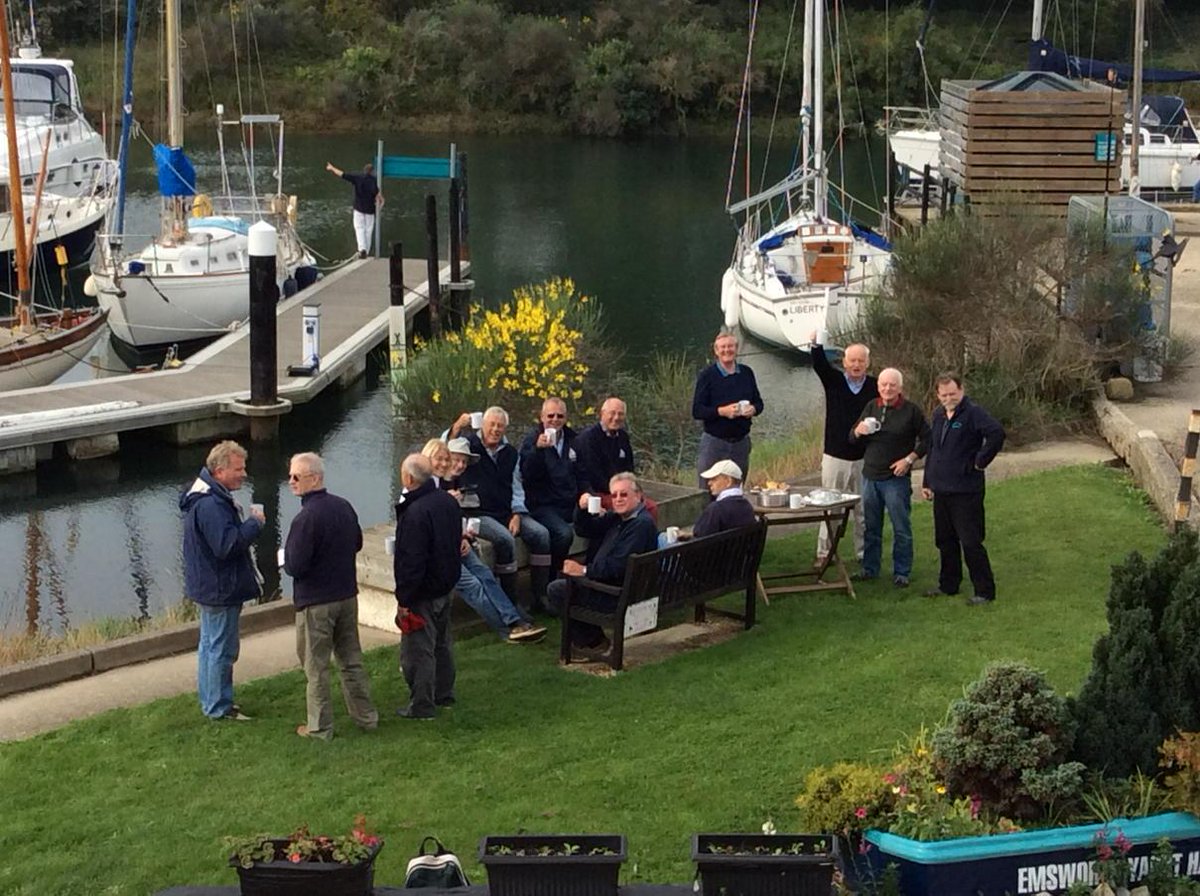 The crew of Oysterboat Terror celebrate a successful season of public sailing trips, next season begins in April