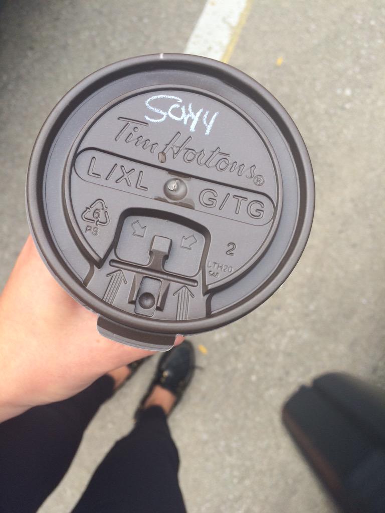 lauraeansor_com's tweet photo. Shocked to find out not all @TimHortons locations carry milk-alternatives or honey? (Compassionate employees tho!) http://t.co/6x2HbTlPXM
