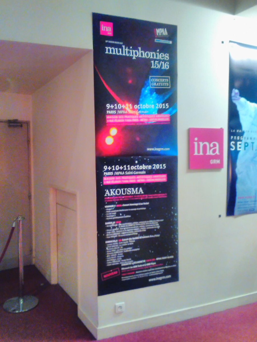 MaisonONA's tweet photo. Très belle rencontre pendant le concert "Hommage à Luc Ferrari" Saint-Germain (Paris) @presquerien_ja @presquerien_fr http://t.co/Frgj3PN7lk
