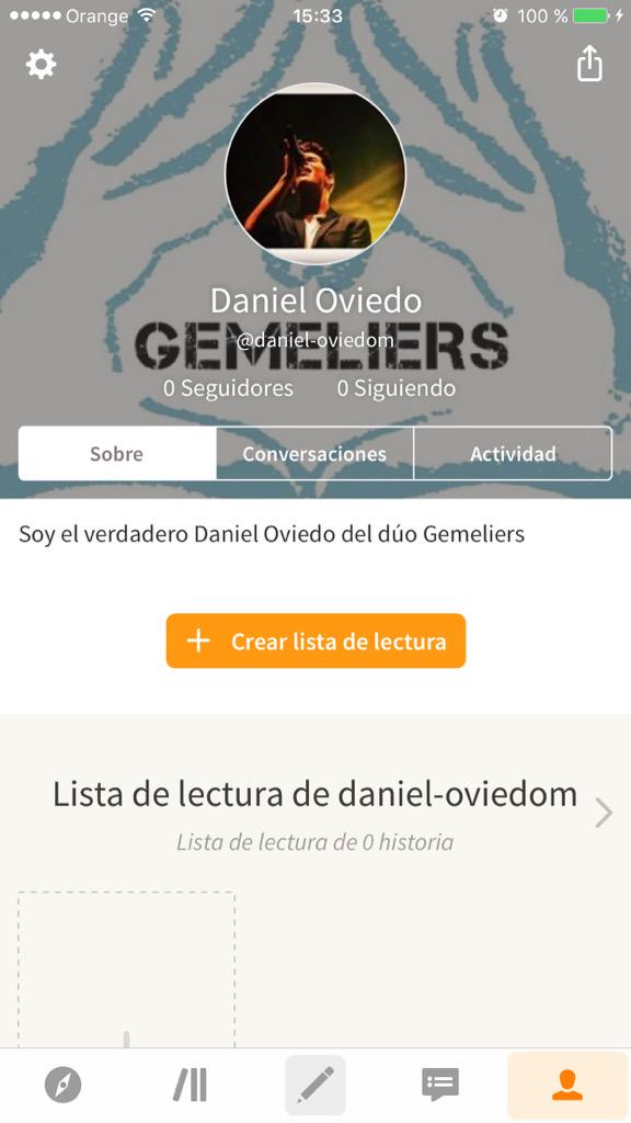 DaniieloviiedoM's tweet photo. Mi Wattpad: @daniel-oviedom http://t.co/PAKFS7Y1HI