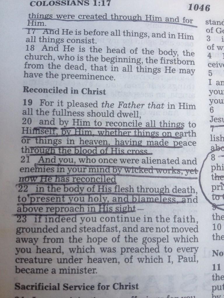 God sees us as holy and blameless. #undeserving #grateful