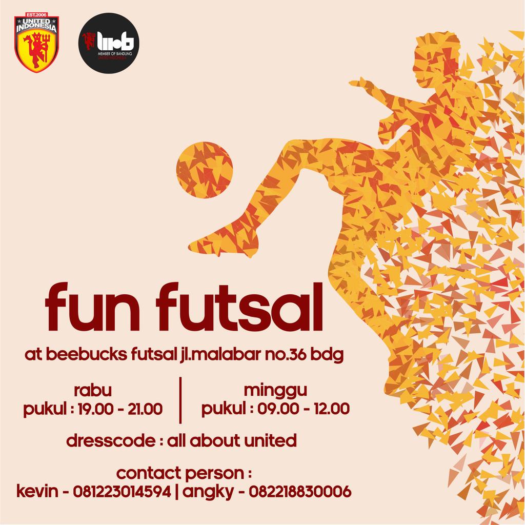 1. Fun Futsal
Minggu, 11 Oktober 2015. At Beebucks Futsal Jl.Malabar No.36 Bandung. Di tunggu brader kami. :)