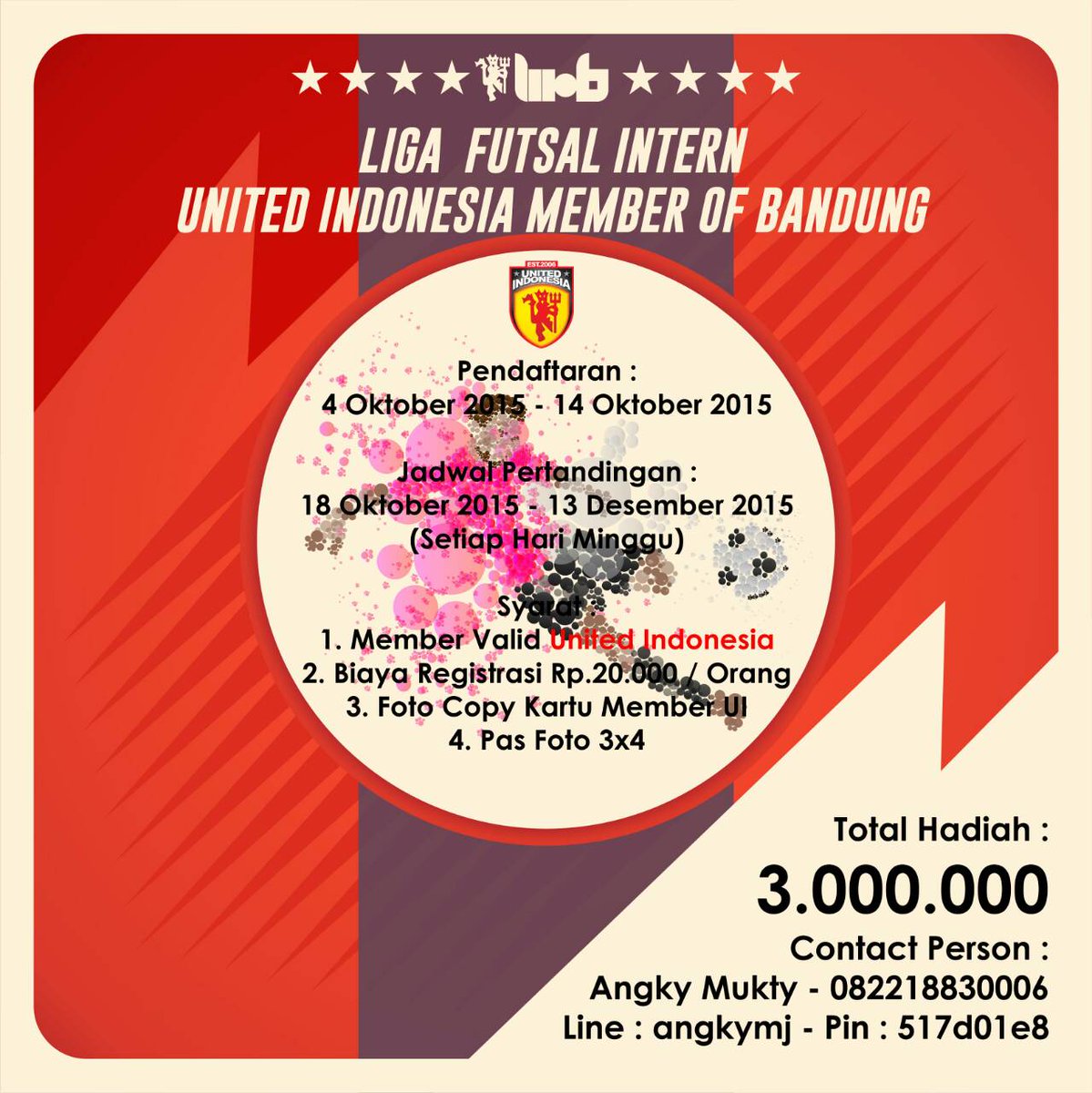 Persyaratan, Pendaftaran, Jadwal Tanding, Hadiah, udah ada ko di posternya. Jadi lihat dulu, ga ngerti baru tanya :)