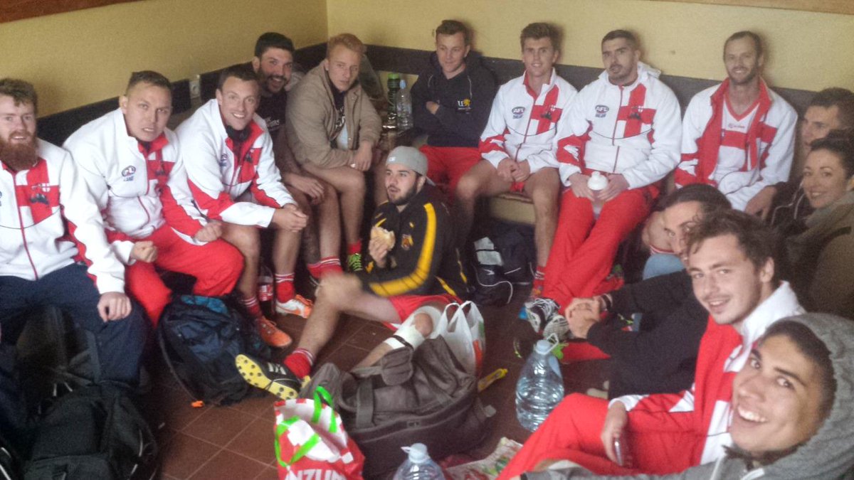 In the change rooms getting ready for the big final! England vs Denmark, bring it on! #EuroCup #afleurope