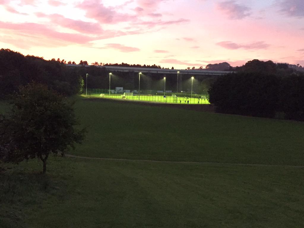 1st night of training on Stoney's new All Weather pitch. Stunning facility!