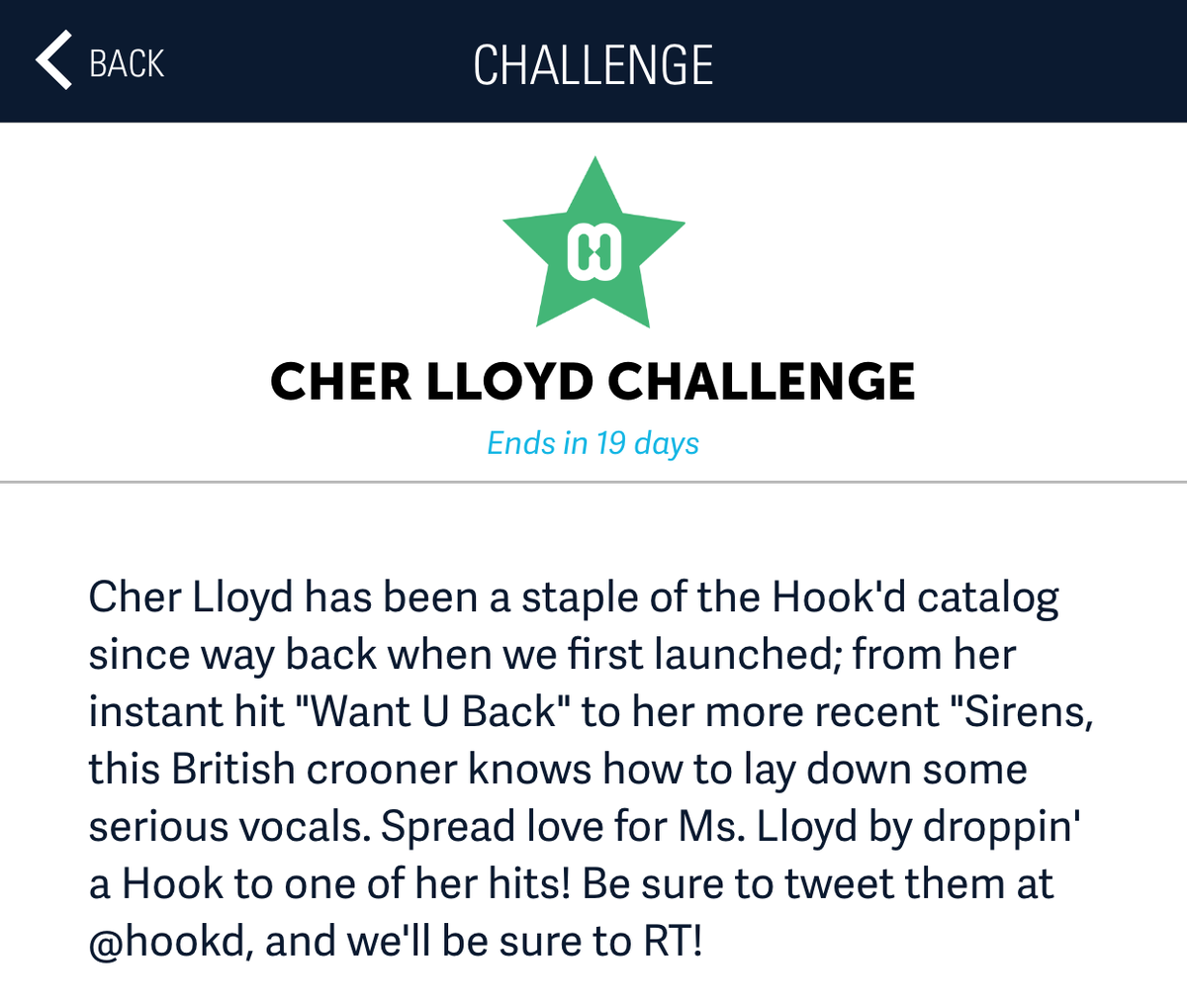 hookd's tweet image. Got a song in your heart you've gotta get out? Drop a Hook for our latest Artist Challenge featuring @CherLloyd!