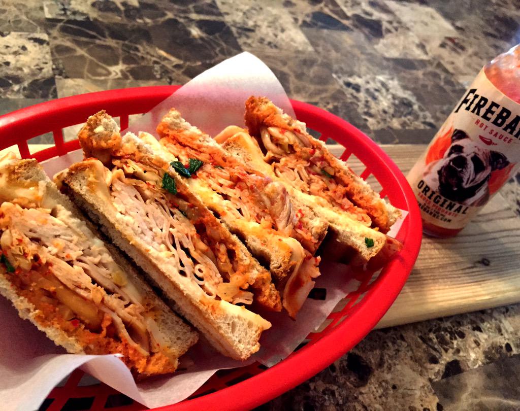 #sandwich #reuben #kimchi #food #foodporn #spicy #hotsauce #firebarns