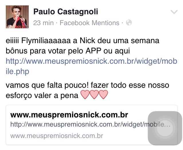 pcbroficial's tweet image. Paulo acabou de atualiza sua página no Facebook! Vamos dar esse prêmio de presente pra ele? #HappyBDayCastagnoli