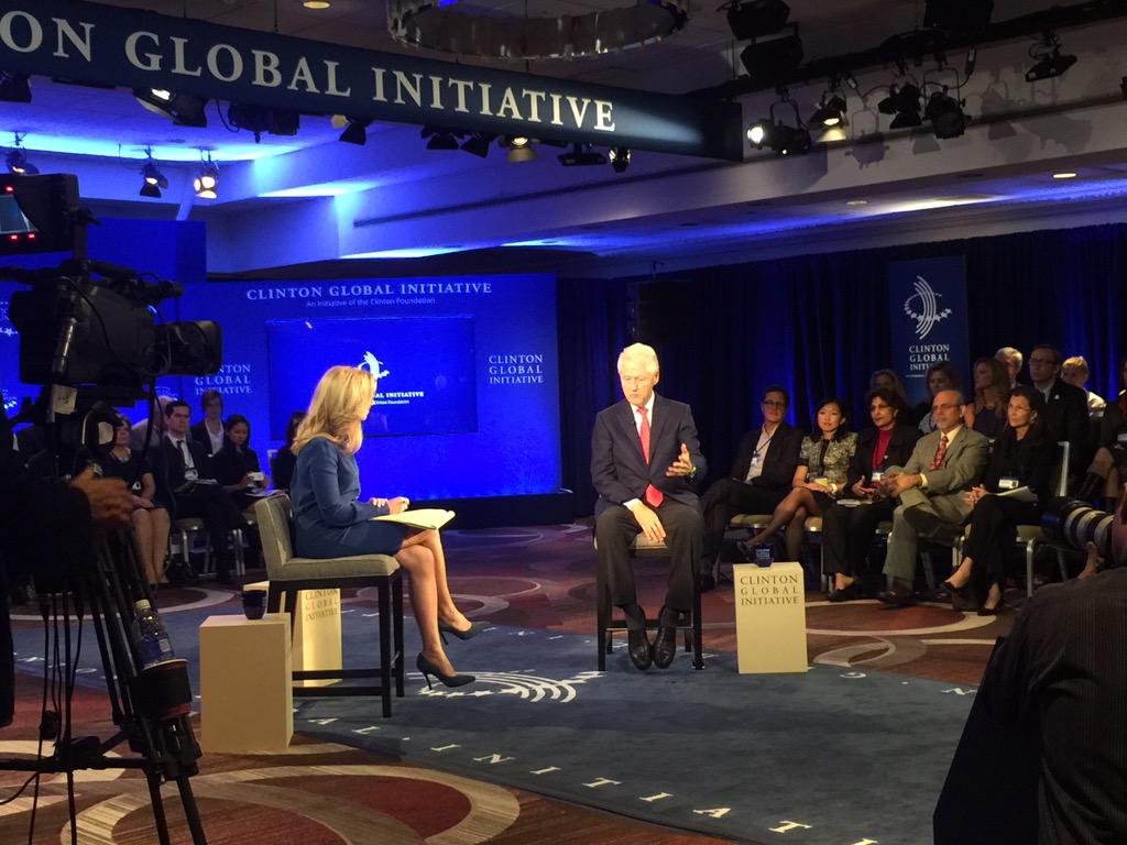.@billclinton tells <a href="/CNBC/">CNBC</a> <a href="/BeckyQuick/">Becky Quick</a> "I'm proud of what we do" at <a href="/ClintonGlobal/">Clinton Global Initiative</a> #CGI2015