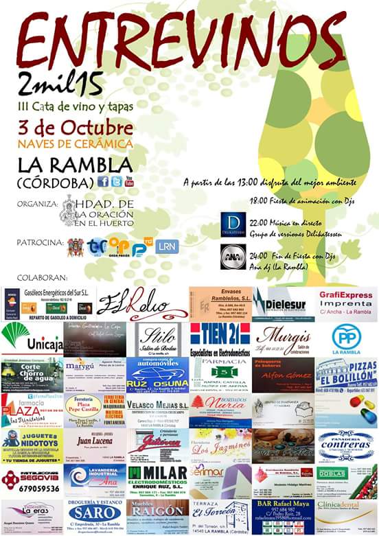 EntreVinos15's tweet photo. Agradecemos a todos los comercios y empresas de #LaRambla su colaboración con #EntreVinos2mil15. http://t.co/ZI3S1HObsg