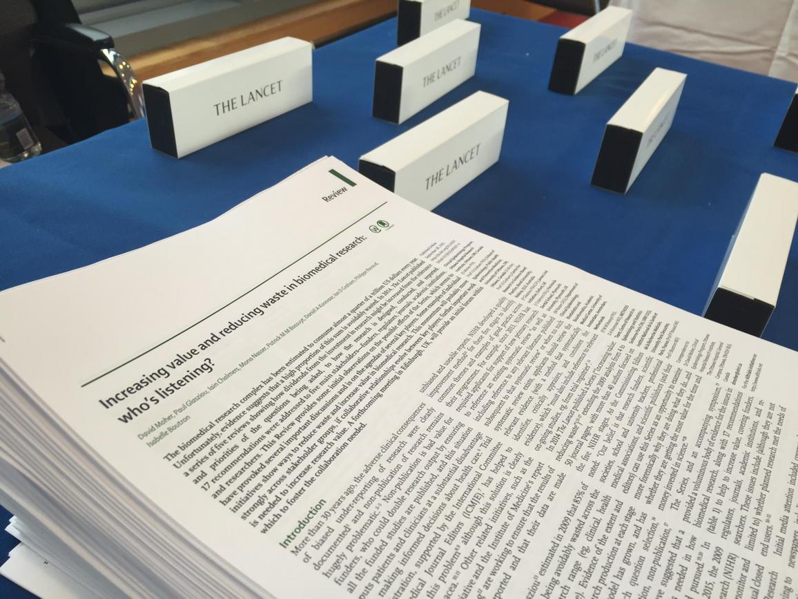 hcagney1's tweet photo. Hot off the press! @thelancet NEW research waste paper available at The Lancet stand NOW! #researchwaste15 http://t.co/FNxA0LSJXG