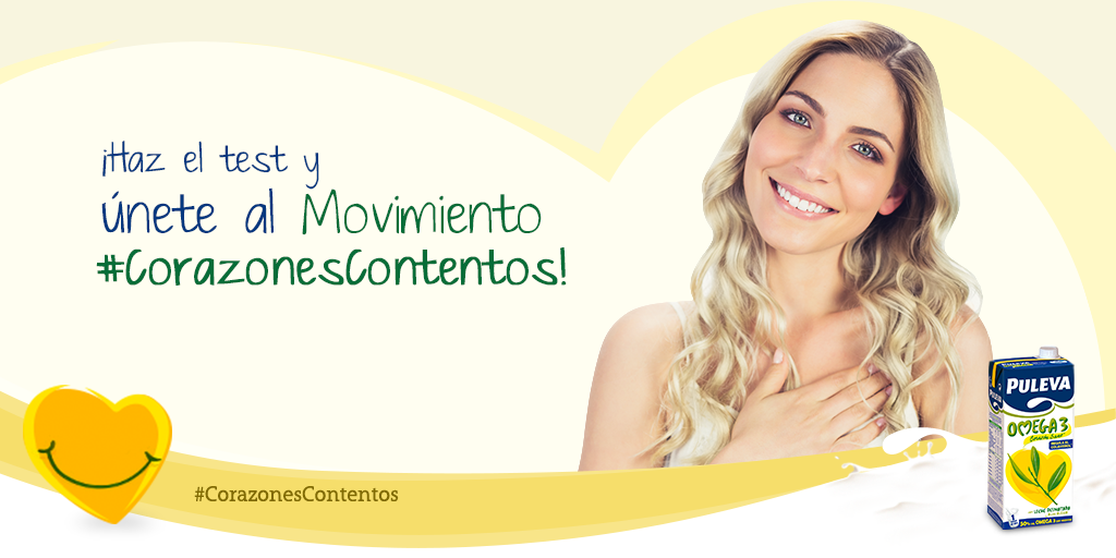 puleva's tweet photo. Haz el test #CorazonesContentos, cambia tus hábitos de vida y tendrás el corazón más contento http://t.co/KtiL1RWAPA http://t.co/cP4nfrGQgK