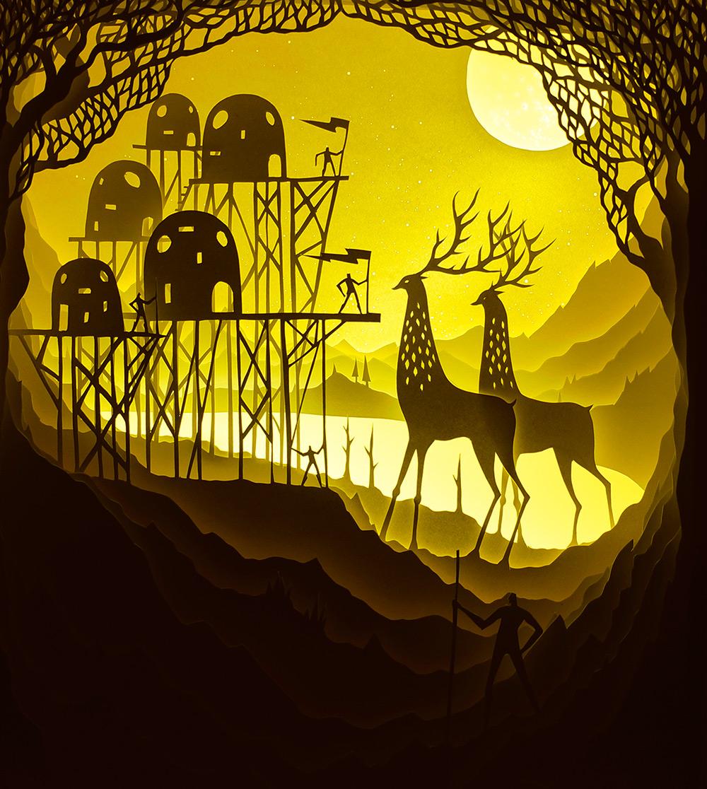 thisiscolossal's tweet photo. Take a peek inside these stunning new light box dioramas by artists Hari &amp; Deepti. http://t.co/Ubo4zWlK7N http://t.co/vZt7tBqSH8