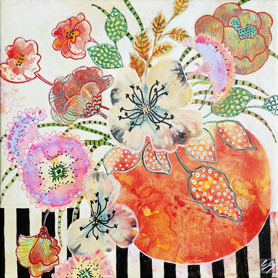 EdytasFriends's tweet photo. B &amp; W &amp; Dots #painting by #edytasalak on #etsy #ArtBAM store just sold. Many more #funkyfloral #artworks available ! http://t.co/lVqmzmXwKW