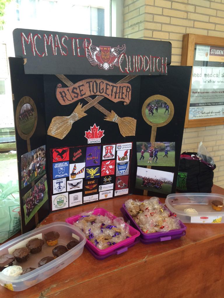 Stop by our bake sale table today in the MUSC!
Get some goodies and support the McMaster Quidditch Team!