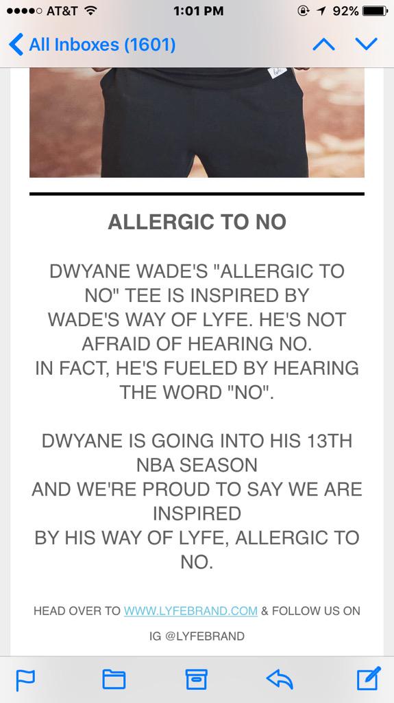 Negeen10's tweet photo. So the hashtag that Dwyane Wade began for Western is on a shirt now !!! #allergictono http://t.co/ooaQB3zwZq