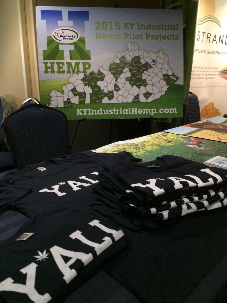 ky_hemp's tweet photo. #Hemp Y'All! Representing Kentucky at @thehia conference in downtown Lexington. #hempstate #hiphiphempay @KYforKY http://t.co/KJT686oMtM