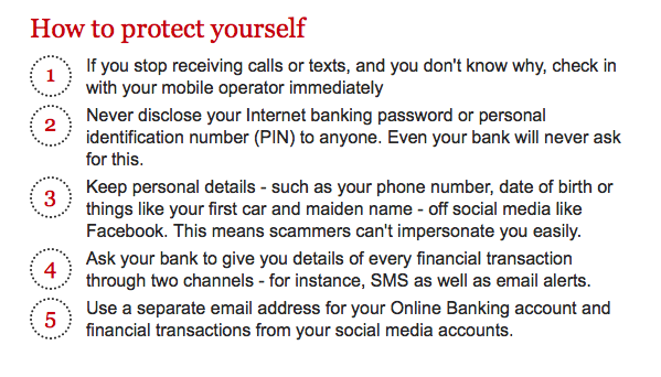 Telegraph's tweet photo. How to protect yourself from SIM-swap scams - via @TelegraphTech http://t.co/V5pNJgsTa4 http://t.co/01c1m0RlHg
