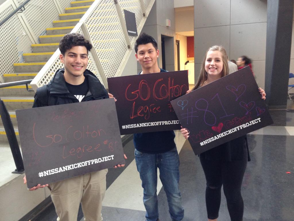 nissancanada's tweet photo. #Football fever fills the halls &amp; walls of Centennial Secondary School this season! #NissanKickoffProject @CFL http://t.co/1dMaWENIWW