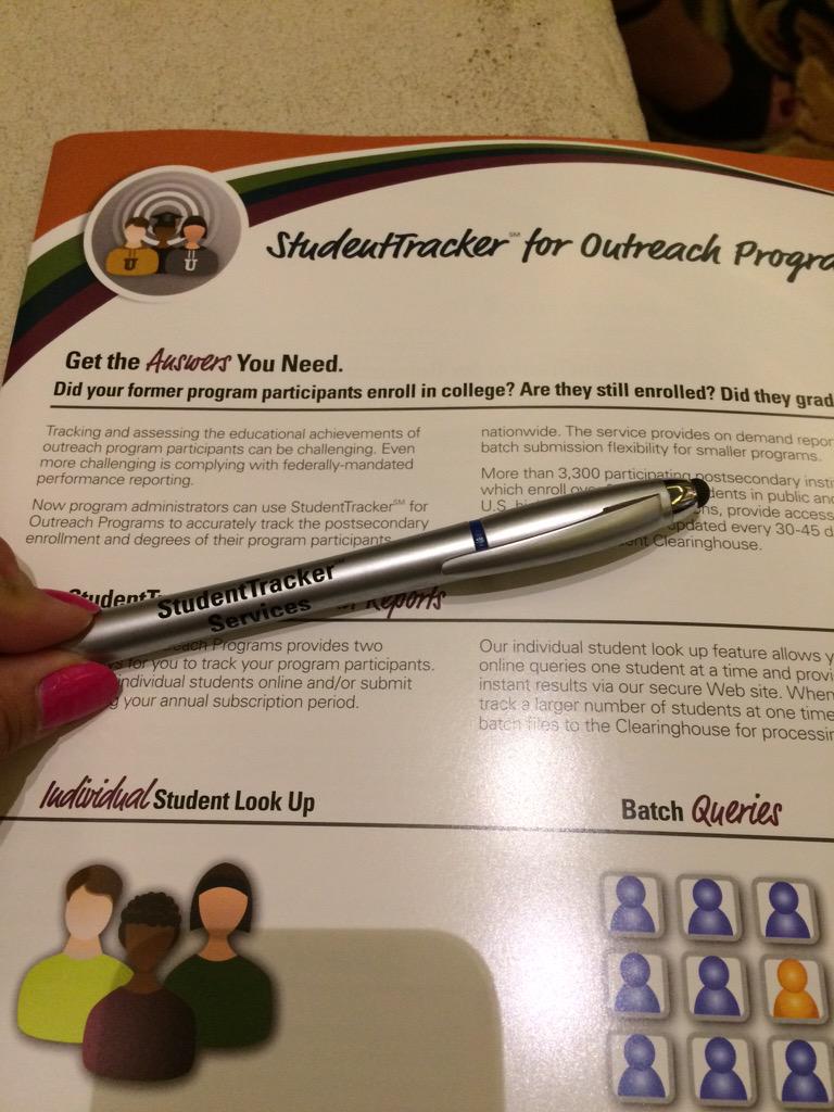 DaleCSF's tweet photo. Learning about student tracker #NCAN20th #NCANHunt @2CollegeNetwork #5 http://t.co/h8lopaXphN