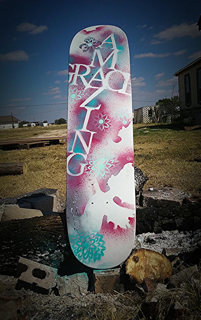 JacobAaronMorin's tweet photo. @LarrySanders #hope #art #faith #deck #skateboarding #longboard #skate #AmazingGrace #806-223-5322 #nappymonday http://t.co/3sKiMlNzpp