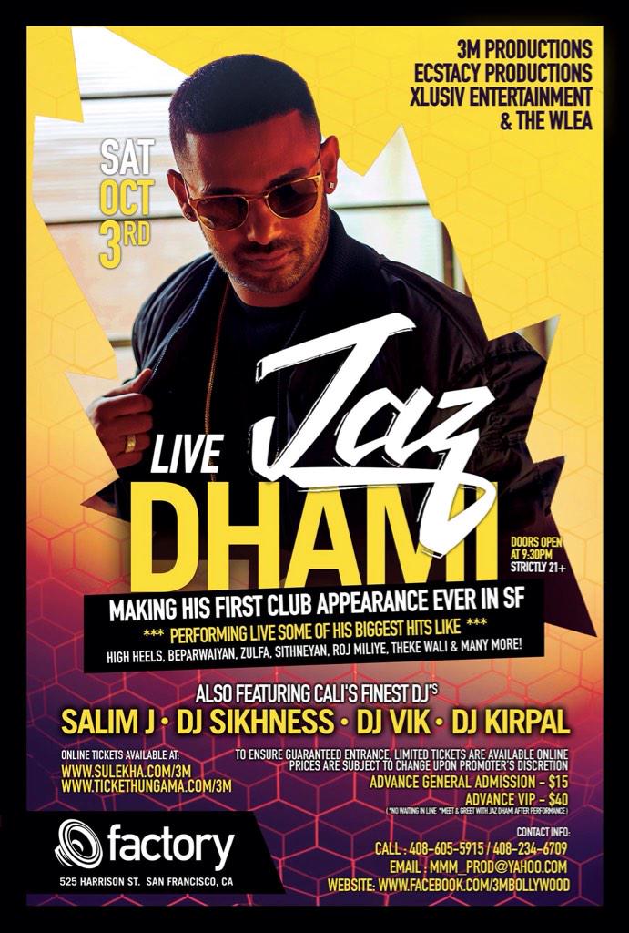 djsalim's tweet photo. Catch @THEJAZDHAMI Live in the Bay @ the Factory in SF on Sat Oct 3rd...#jazdhami #thefactory #sf #3mprod #highheels http://t.co/72gY3zRnAq