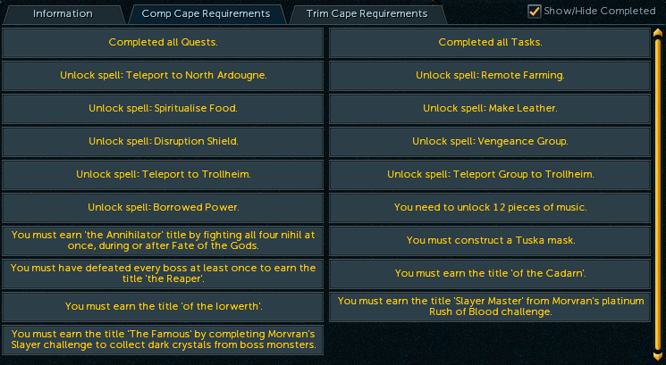 AlanPandaRS's tweet photo. @Runescape. Time to give Comp cape a try. Here's what's left... http://t.co/KTZm79GBq9
