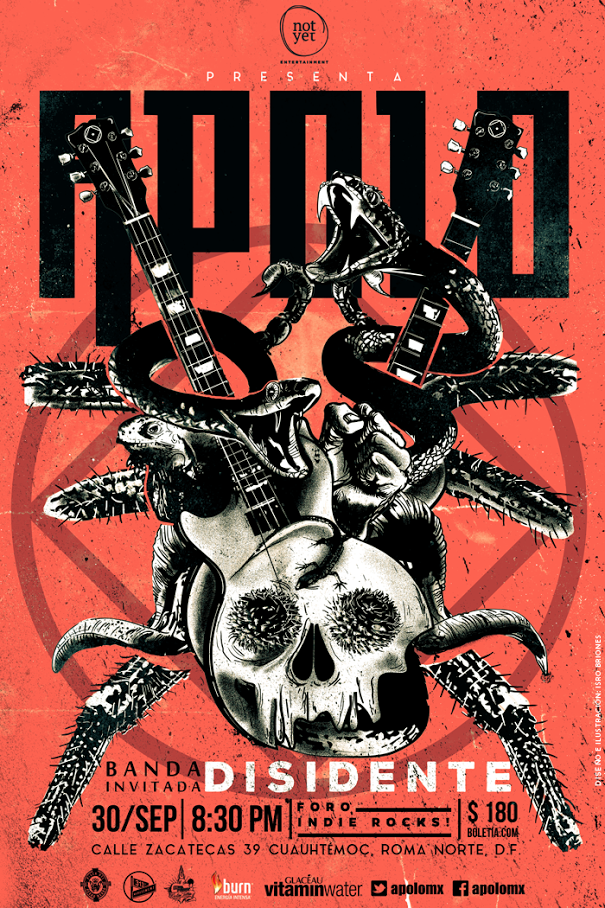 TurixMultimedia's tweet image. @NotYetEntertain presenta a @APOLOmx estrenando nuevo disco #Guardián #WeAreApolo #NotYetPresenta Gana tus boletos!!