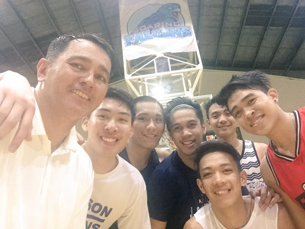 VinceHizon12's tweet photo. Last night's shooters! I'd say we shot 'game' shots! #NeverSawA3iDidntLike @AdamsonUni #CmonAdamson #CmonFalcons http://t.co/7EBxeUAn9q
