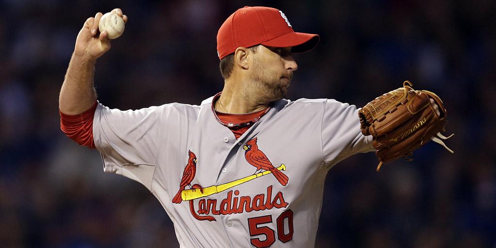 MLB's tweet image. Adam Wainwright could be available out of the @Cardinals’ bullpen as soon as Wednesday: atmlb.com/1Wux8fJ