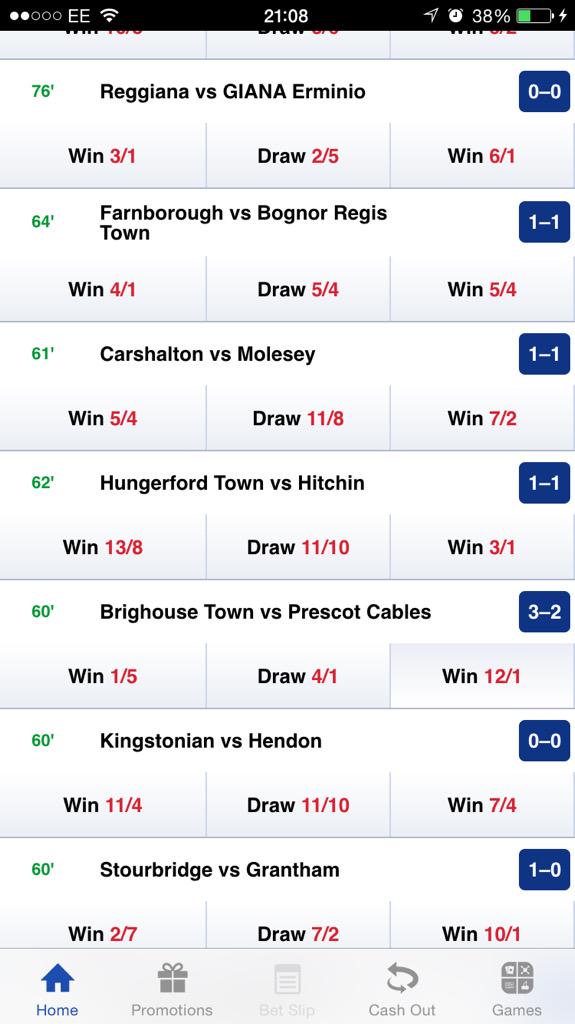 swoz0810's tweet photo. Class that you can now Bet on @brighousetownfc games. Come on Town http://t.co/zhcYrGWjKJ